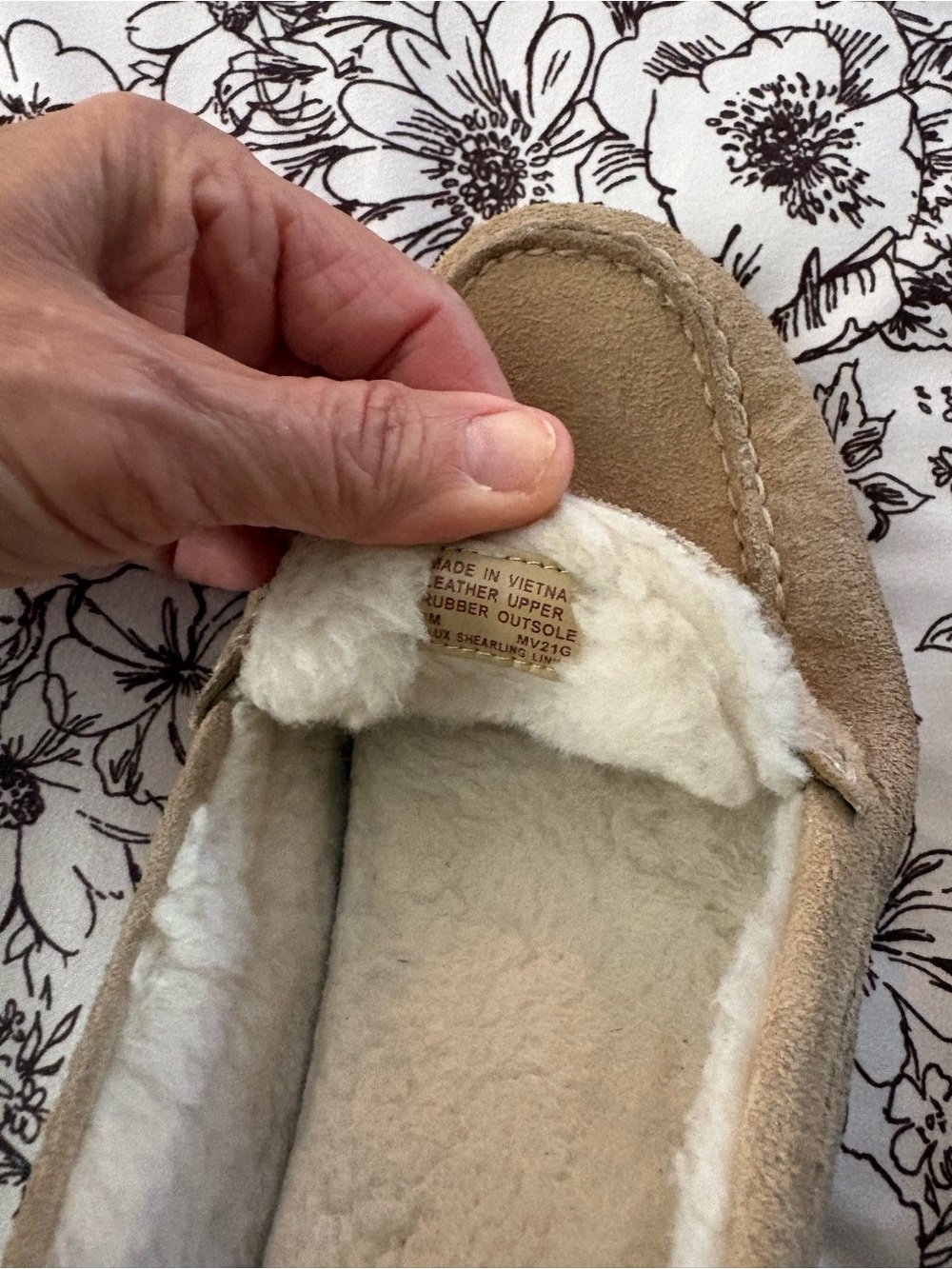MICHAEL Michael Kors Tan Suede Shearling-Lined Moccasins